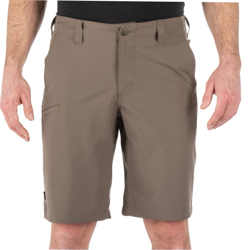 5.11 Tactical Men’s Base Shorts 73337   Mechanical 4-Way Stretch 11” Brown 40